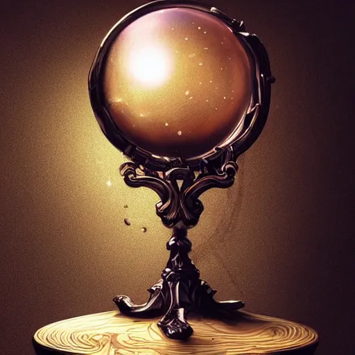 Image similar to crystal ball on a wood stand with a beautiful dreamscape inside, studio product photography, super highly detailed, professional digital painting, artstation, concept art, smooth, sharp focus, extreme illustration, unreal engine 5, photorealism, beautiful, cinematic, art by artgerm and rutkowski and alphonse mucha and loish and wlop