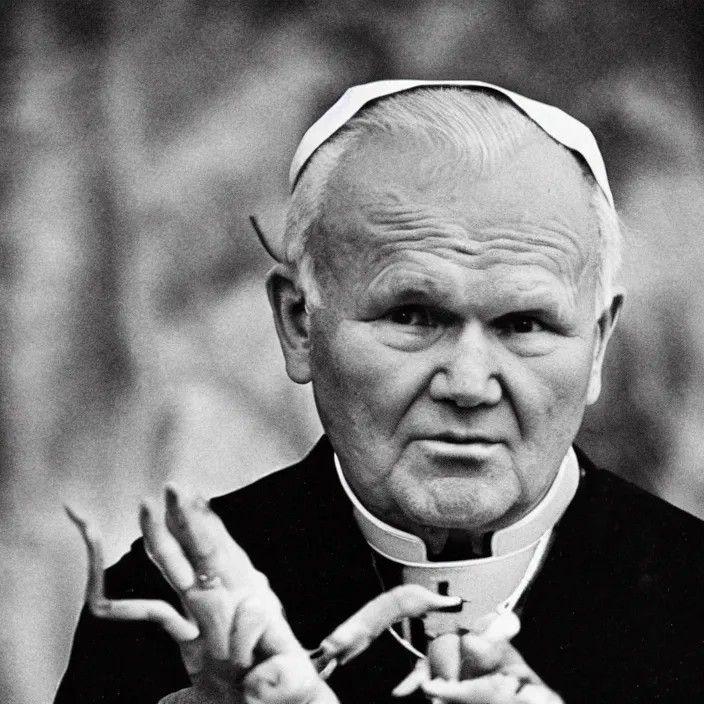 Image similar to John Paul II as demon