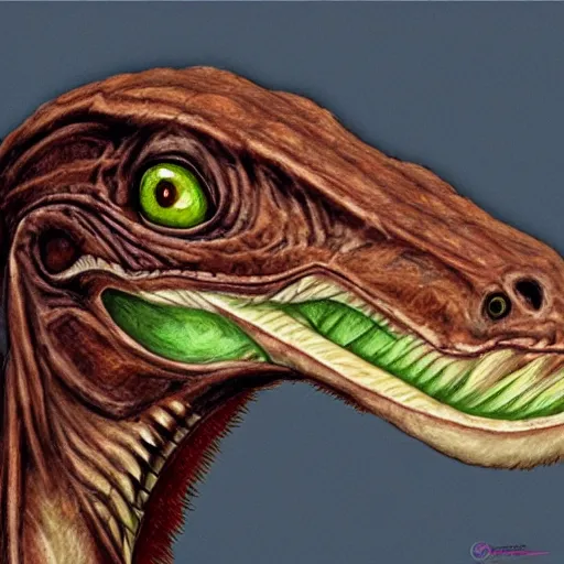 Image similar to velociraptor, high detailed, photorealistic