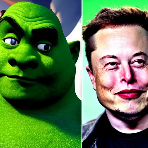 Image similar to elon musk as shrek