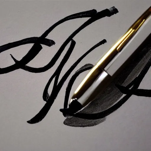 Image similar to fancy signature drawn with calligraphic pen