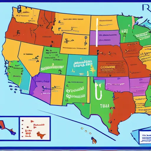 Prompt: the classroom map of united states with state names