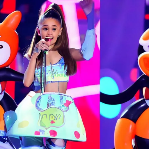 Image similar to ariana grande kids choice awards getting milked