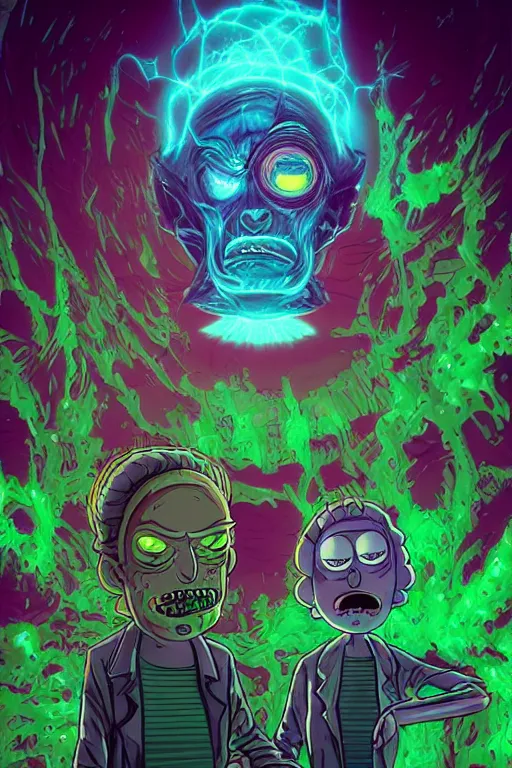 Spooky Rick & Morty Wallpapers : r/dalle2