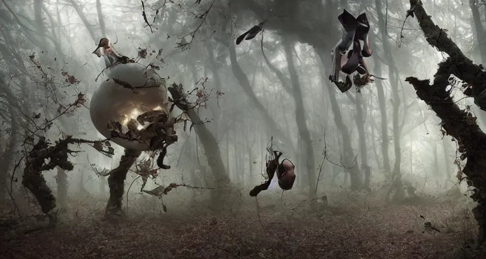 Image similar to Enchanted and magic forest, by Jeremy Geddes