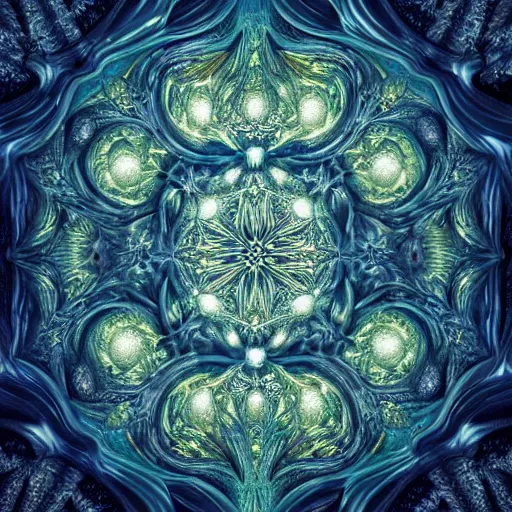 Image similar to a beautiful soap carving of a sprawling intricate fractal populated by mandelbrot fractals by android jones, unreal engine, octane render, carving, sculpture, volumetric lighting, dynamic lighting, dramatic lighting, high contrast, concept art, carved marble, opalescent, sacred geometry, religious, magic realism, catholicpunk, stark, trending on artstation