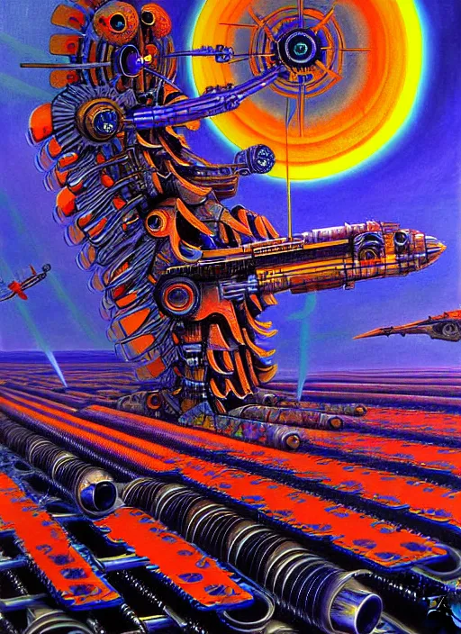 Image similar to apocalypse machine detailed painting by rene laloux