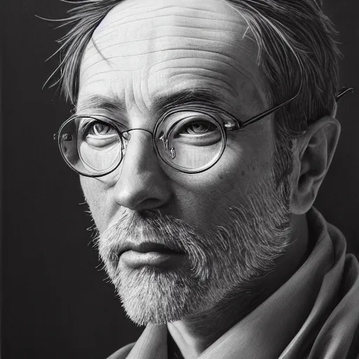 Image similar to highly detailed intricate masterpiece portrait painting of a scientist, sharp focus, award - winning, trending on artstation.