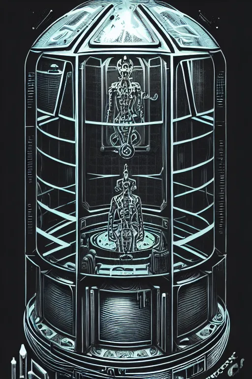 Prompt: steampunk cryo chamber containing an grey aien, high details, intricately detailed, by vincent di fate, inking, 3 color screen print, masterpiece, trending on artstation,, sharp, details, hyper - detailed, hd, 4 k, 8 k