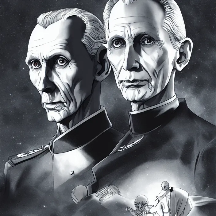 Prompt: portrait of the grand moff tarkin, anime fantasy illustration by tomoyuki yamasaki, kyoto studio, madhouse, ufotable, comixwave films, trending on artstation