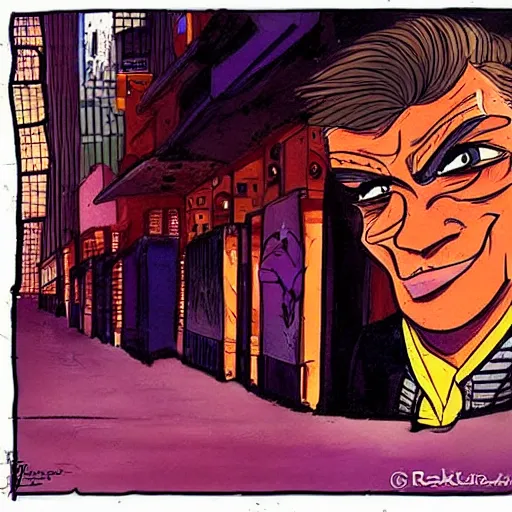 Image similar to a portrait of a character in an urban environment by Ralph Bakshi