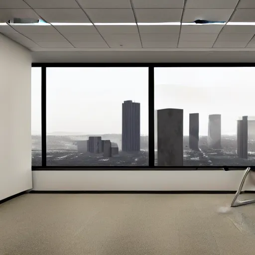 Image similar to brutalist corporate executive offcie room interior design concept big windows minimalist furnitrue by martyn lawrence bullard design high quality ultra realistic 8 k