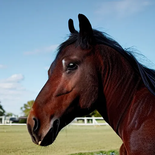 Image similar to a horse with a dolphin head