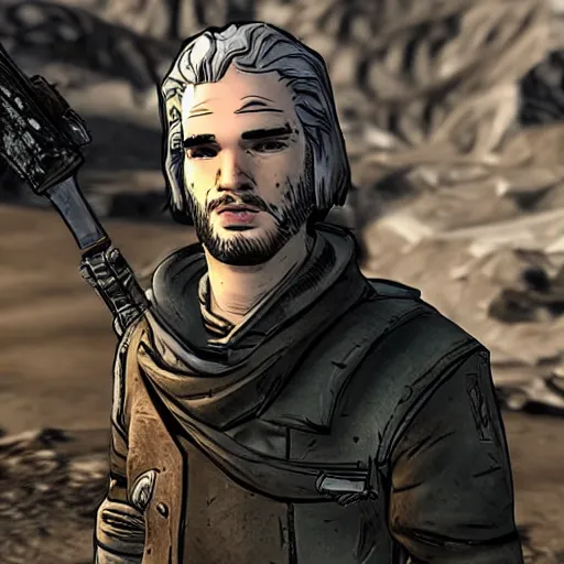 Prompt: john snow in borderlands