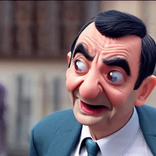 Prompt: a still of Mr Bean The Movie, Pixar (2018)