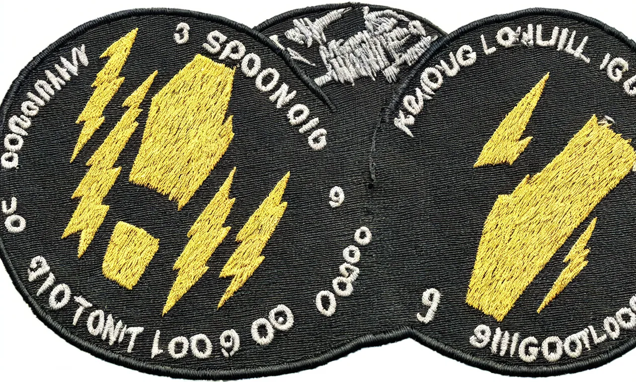 Image similar to a gorilla snapping lighting bolts of n it's hands. round, circular embroidered us radar corps patch 8 k /