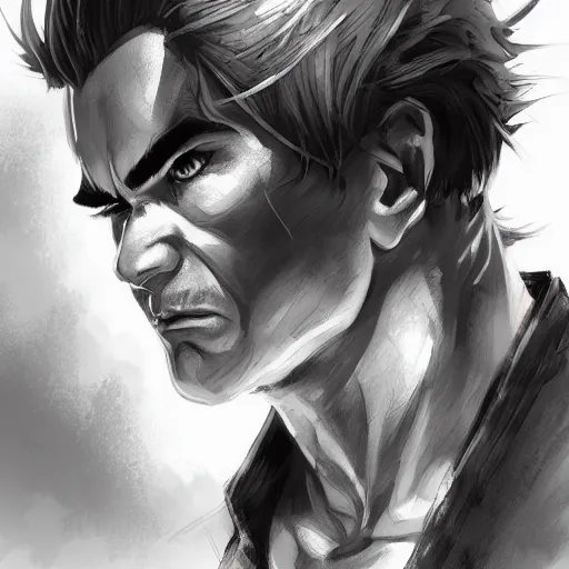 Prompt: An anime portrait of Henry Rollins, by Stanley Artgerm Lau, WLOP, Rossdraws, James Jean, Andrei Riabovitchev, Marc Simonetti, and Sakimichan, tranding on artstation