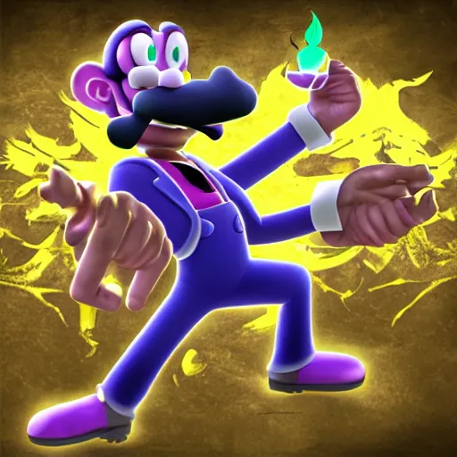 Image similar to waluigi demonology