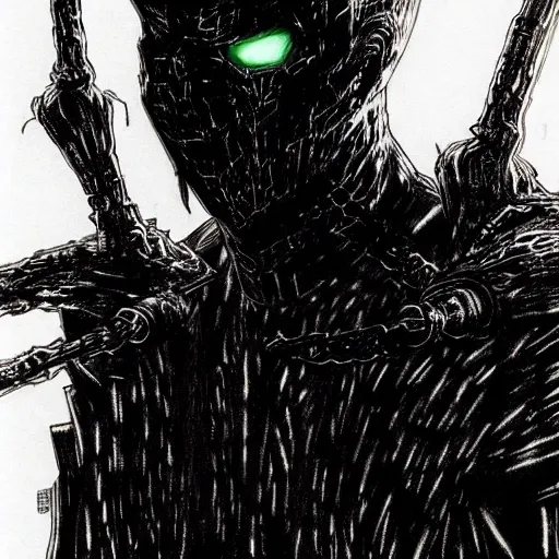 Image similar to Mr Rodgers looking sinister, by Tsutomu Nihei, highly detailed