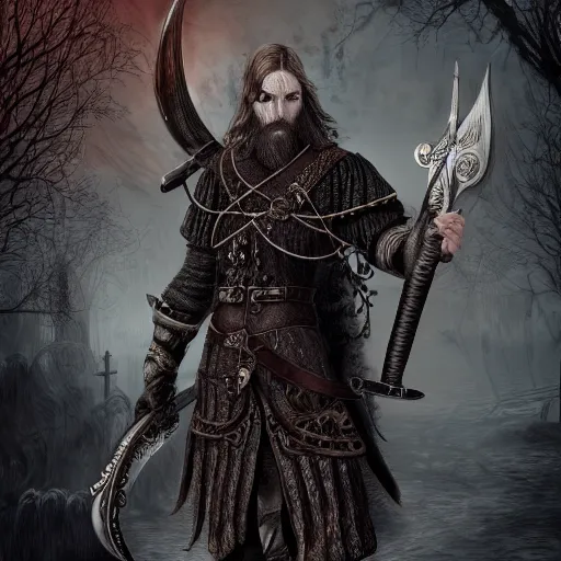 Image similar to Male Victorian Gothic Viking, hd, intricate, bloodborne, 8k, digital art