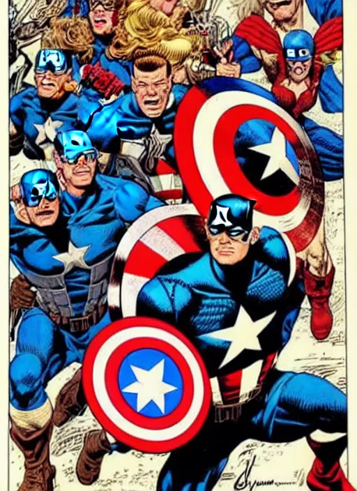 Image similar to captain america reimagined. portrait by clyde caldwell and jean giraud and anton otto fischer and john philip falter and will eisner and gil elvgren