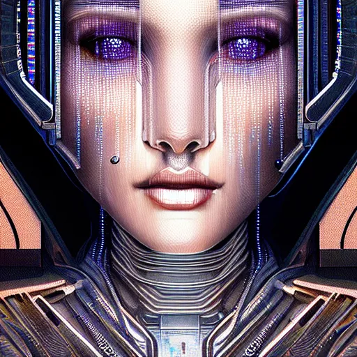 Image similar to ultra realist intricate detailed painting of a female upclose in a room full of cryo pods, blade runner, sci - fi, very intricate details, 8 k resolution, volumetric lighting, artstyle hiraku tanaka, award winning