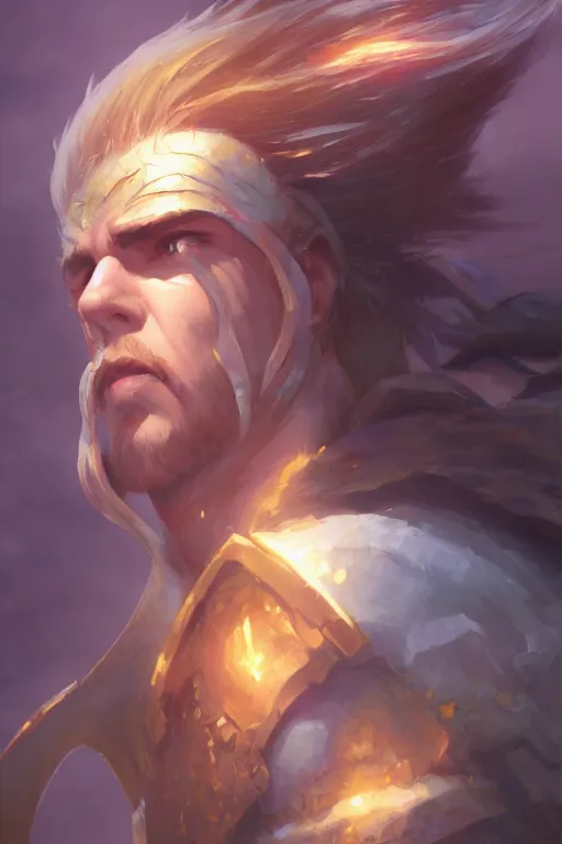 Image similar to dungeons and dragons character closeup portrait, dramatic light, lake background, 2 0 0 mm focal length, painted by stanley lau, painted by greg rutkowski, painted by stanley artgerm, digital art, trending on artstation