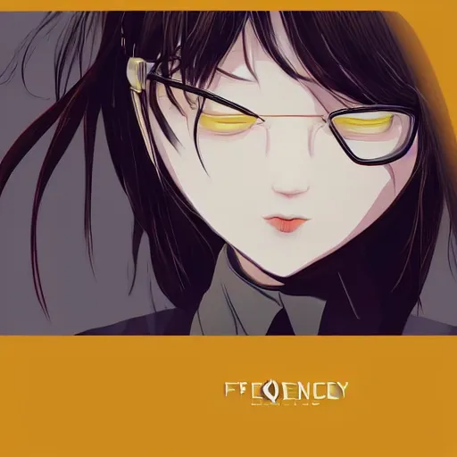 Image similar to Frequency indie album cover, luxury advertisement, yellow filter, white and gray colors. Clean and detailed post-cyberpunk sci-fi close-up schoolgirl in asian city in style of cytus and deemo, blue flame, relaxing, calm and mysterious vibes, by Tsutomu Nihei, by Yoshitoshi ABe, by Ilya Kuvshinov, by Greg Tocchini, nier:automata, set in half-life 2, Matrix, GITS, Blade Runner, Neotokyo Source, Syndicate(2012), dynamic composition, beautiful with eerie vibes, very inspirational, very stylish, with gradients, surrealistic, dystopia, postapocalyptic vibes, depth of field, mist, rich cinematic atmosphere, perfect digital art, mystical journey in strange world, beautiful dramatic dark moody tones and studio lighting, shadows, bastion game, arthouse