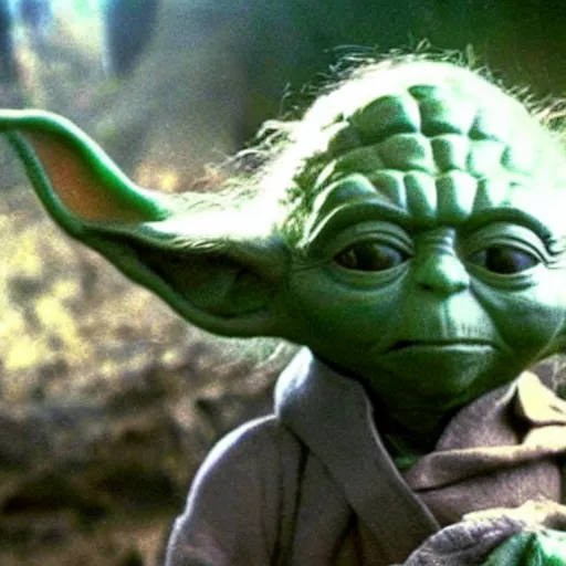 Prompt: 1 9 8 0 s photograph of yoda in the goonies
