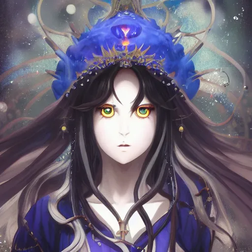 Prompt: portrait of priestess of yog - sothoth, anime fantasy illustration by tomoyuki yamasaki, kyoto studio, madhouse, ufotable, square enix, cinematic lighting, trending on artstation