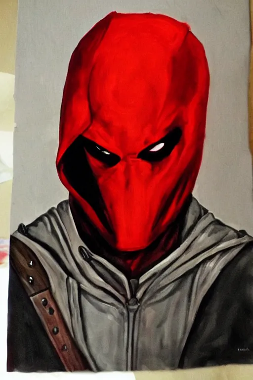 Image similar to red hood painting