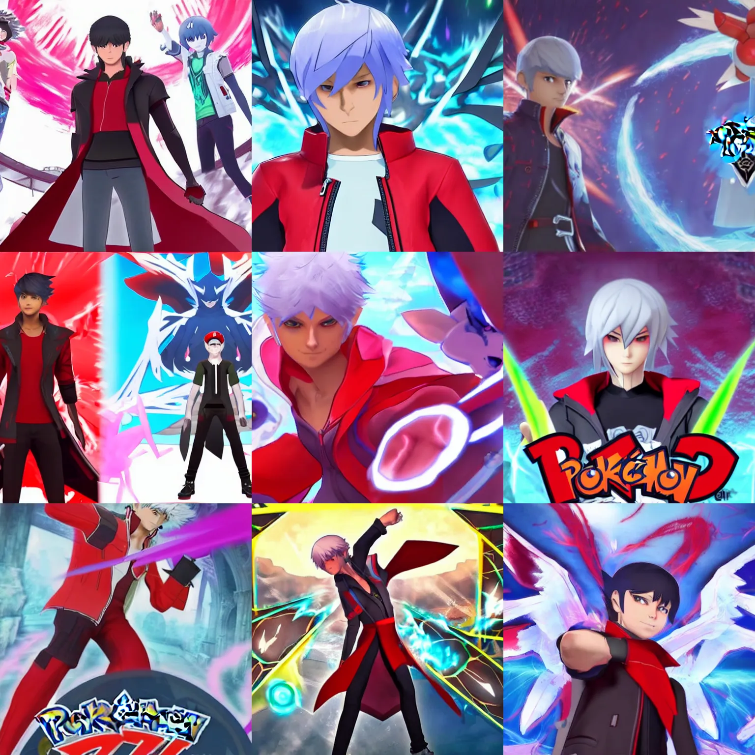 Prompt: key art of dante from dmc depicted as a pokemon trainer in pokemon sword and shield, clean anime art, trending on twitter.