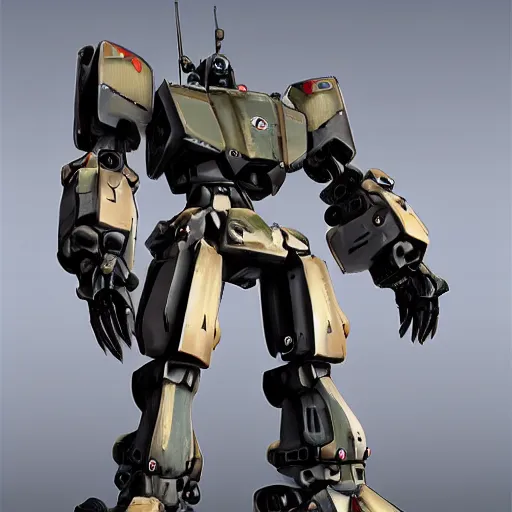 Prompt: Battle Mech of the United States Military. 2090