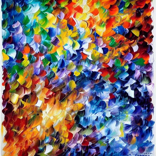 Prompt: a painting by leonid afremov by johannes itten by kenny scharf