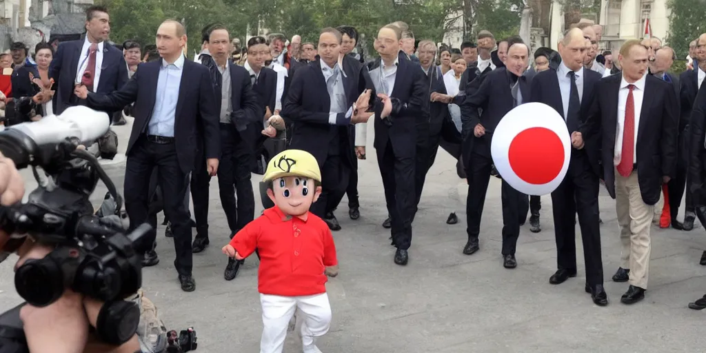 Image similar to who's that pokemon but vladimir putin