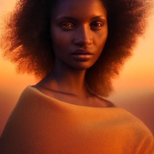 Image similar to photographic portrait of a stunningly beautiful malian renaissance female in soft dreamy light at sunset, contemporary fashion shoot, by edward robert hughes, annie leibovitz and steve mccurry, david lazar, jimmy nelsson, breathtaking, 8 k resolution, extremely detailed, beautiful, establishing shot, artistic, hyperrealistic, beautiful face, octane render