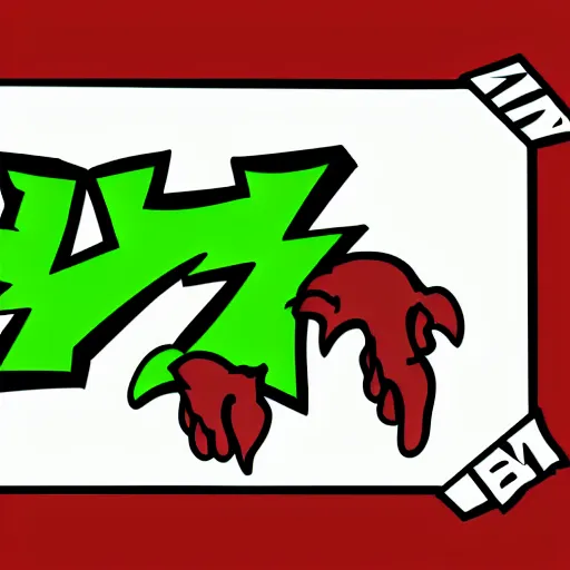 Prompt: zombie nation logo. vector graphics illustrated by jim davis