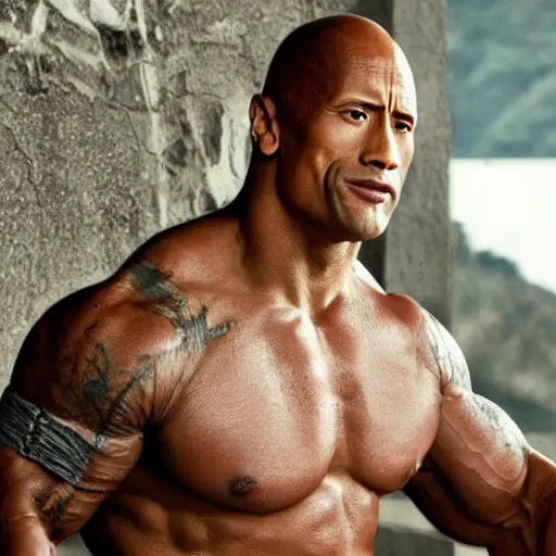 Prompt: Dwayne Johnson as a Renaissance Woman —h 1920 —w 1080