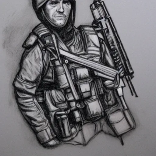 Image similar to mini militia, pencil art