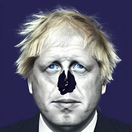 Image similar to a x - ray scan of boris johnson