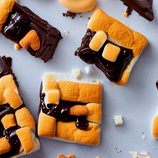 Image similar to a smore, photorealistic, gooey, food photography