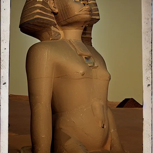 Prompt: indoor studio portrait of the sphinx of ninevah