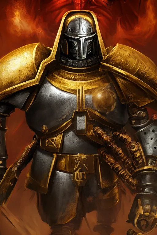 Image similar to armor portrait heros warhammer 4 0 k horus heresy fanart - the primarchs emperor by johannes helgeson animated with vfx concept artist & illustrator global illumination ray tracing hdr fanart arstation zbrush central hardmesh 8 k octane renderer comics stylized