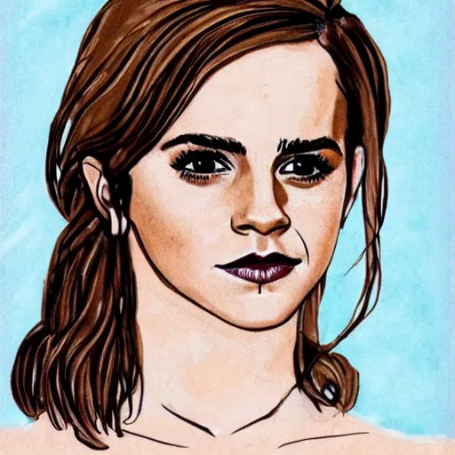 Image similar to emma watson draw with chocolate and icing.