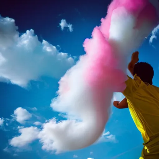 Image similar to a cotton candy tornado