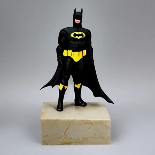 Prompt: Batman Marble statuette