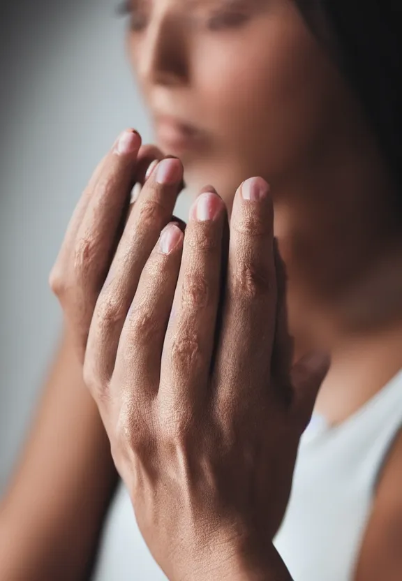 Image similar to a photo of one ultra detailed photorealistic woman's cupped palm, palm pattern visible, instagram photo, studio photo, 9 0 mm, f / 1. 4