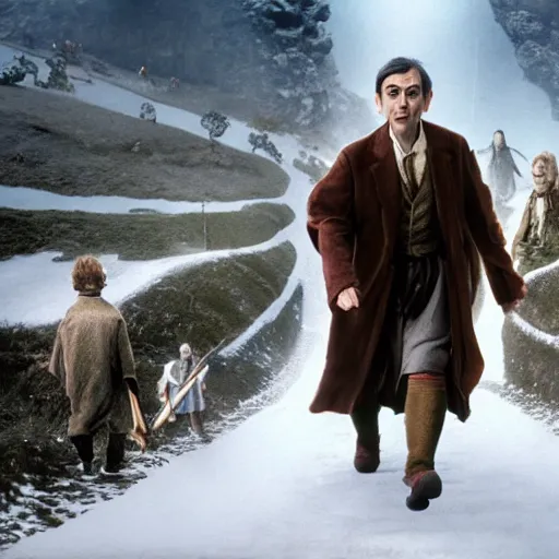 Mr Bean as one of the members of the fellowship of the