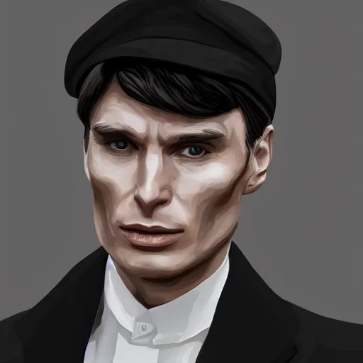Prompt: a portrait of cillian murphy as tommy shelby, atlantis background, highly detailed, realistic face, digital art, epic, fantasy, in the style of Benjamin Bader, sharp, artstation