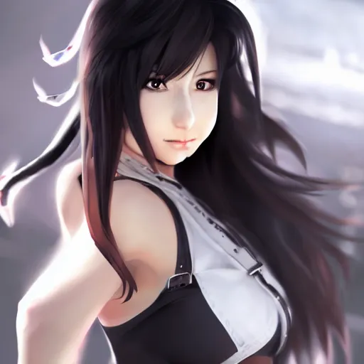 Image similar to alternate outfit of tifa lockhart by wlop, rossdraws, mingchen shen, bangkuart, sakimichan, yan gisuka, jeongseok lee, artstation, 4k